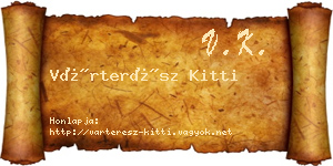 Várterész Kitti névjegykártya
